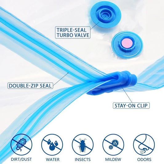 5-Pack Vacuum Storage Bags – Space Saver Bags