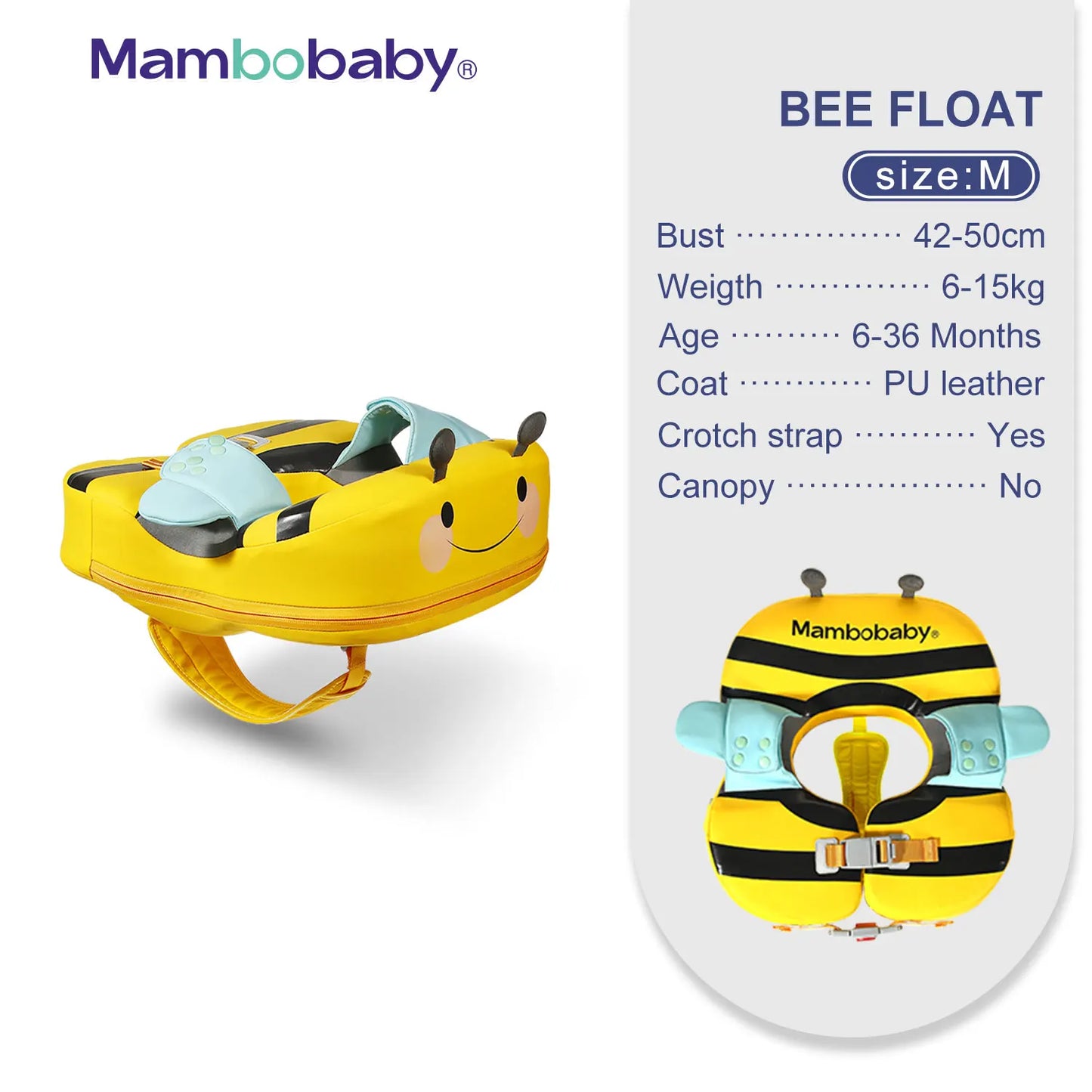 Mambobaby Float with Canopy – Swimming Trainer for Infants