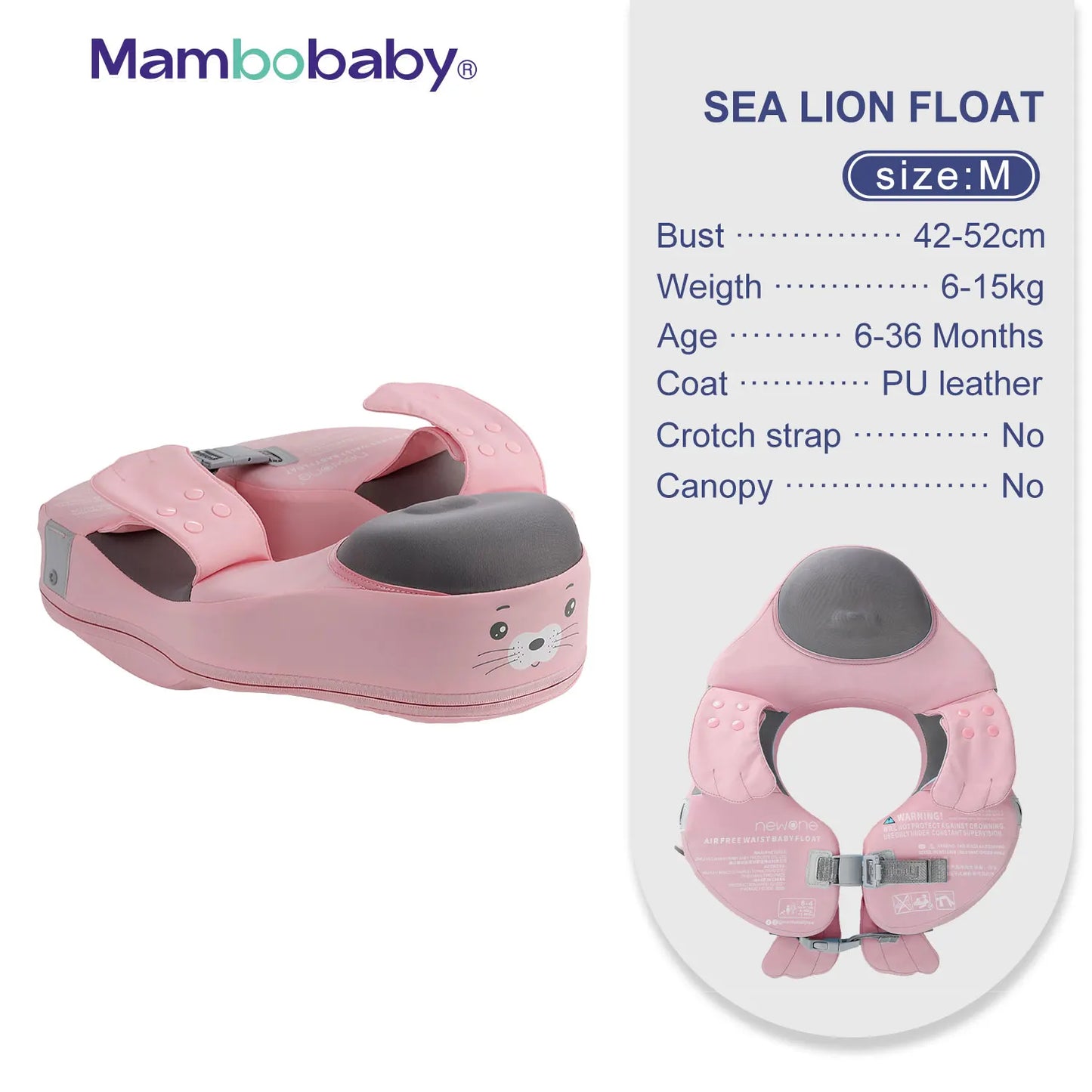 Mambobaby Float with Canopy – Swimming Trainer for Infants