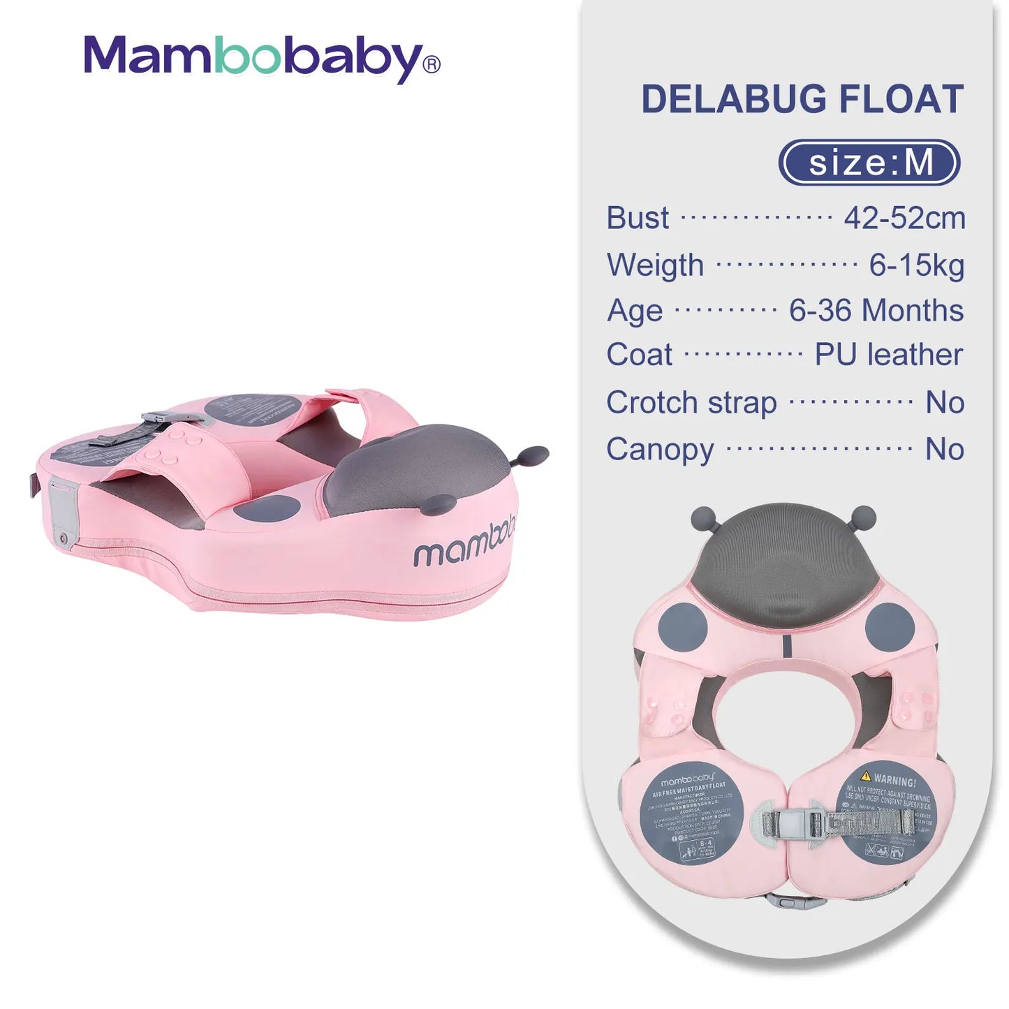 Mambobaby Float with Canopy – Swimming Trainer for Infants