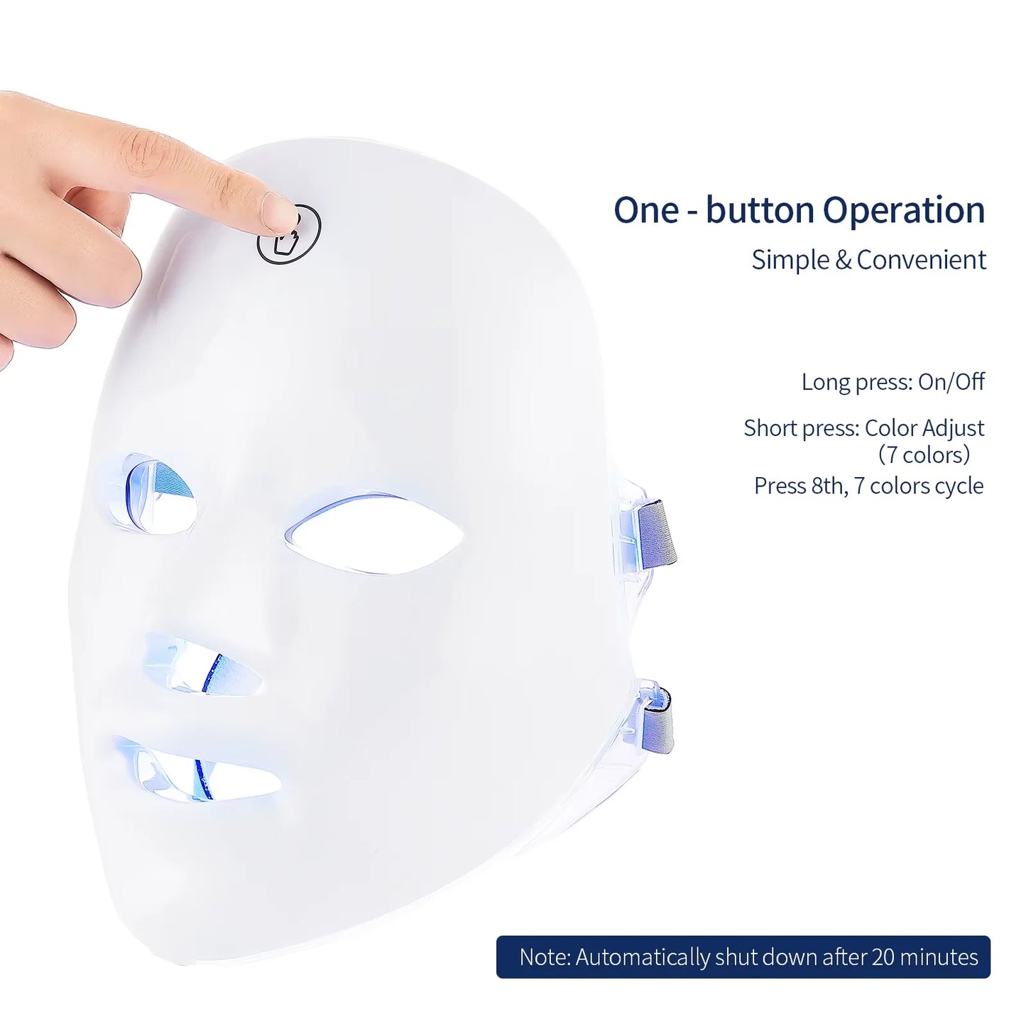 Rechargeable Facial 7 color LED Mask