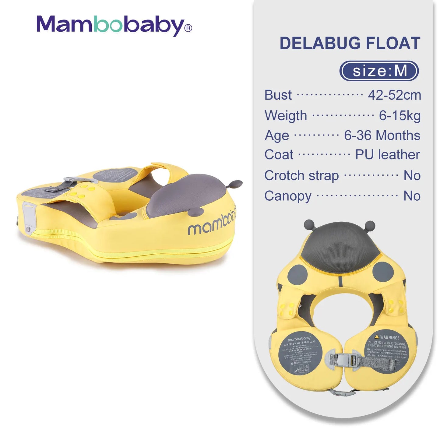 Mambobaby Float with Canopy – Swimming Trainer for Infants