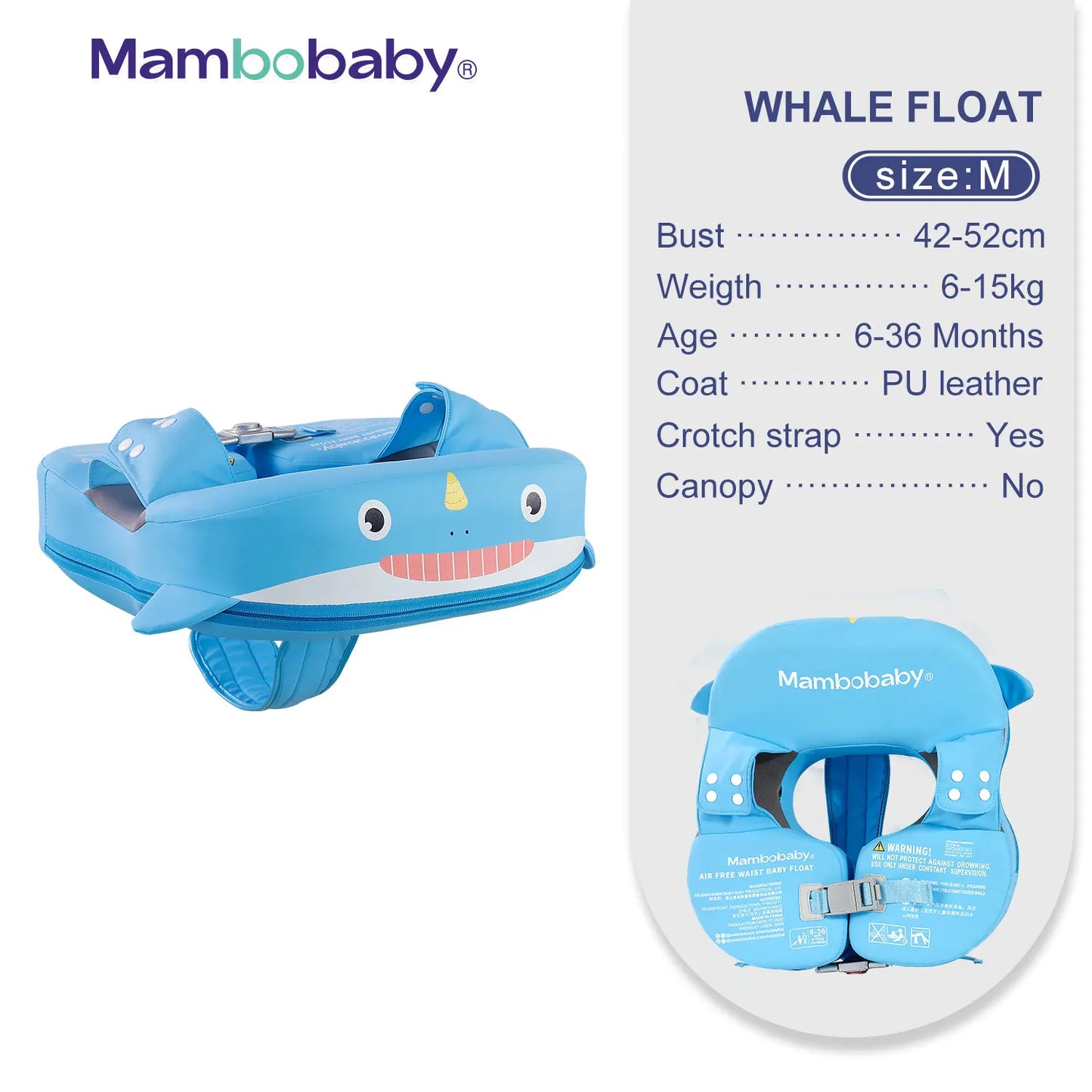 Mambobaby Float with Canopy – Swimming Trainer for Infants