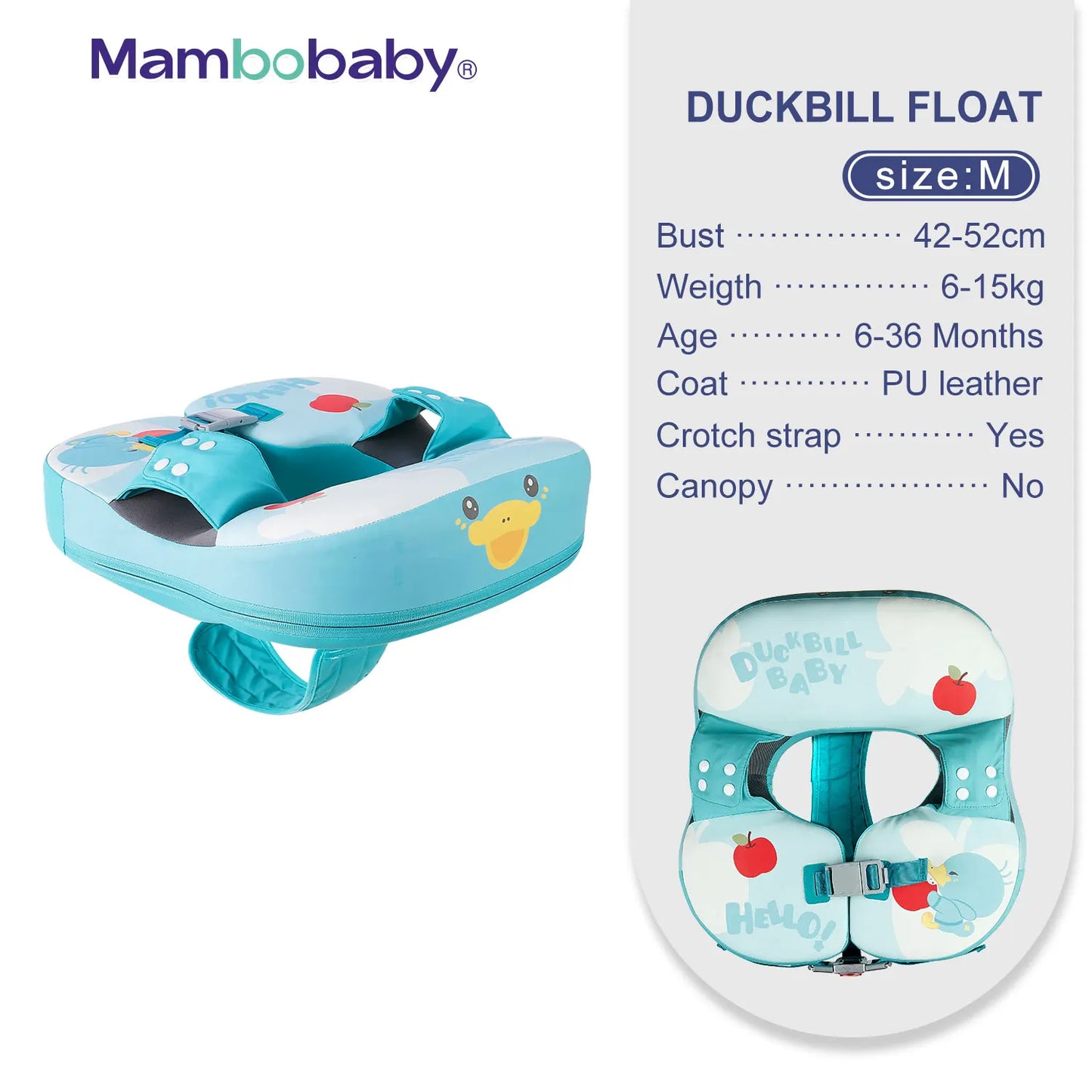 Mambobaby Float with Canopy – Swimming Trainer for Infants