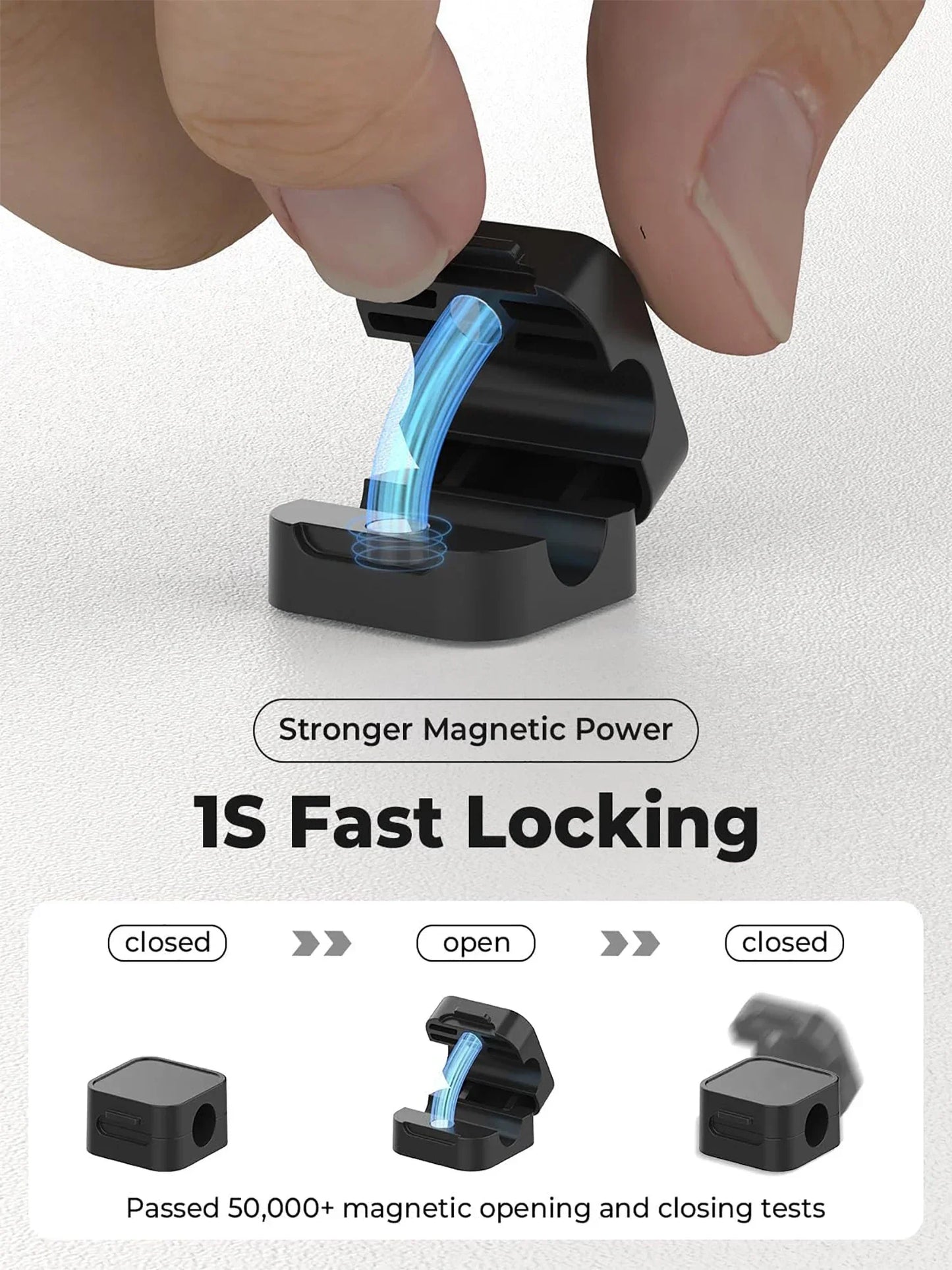 Magnetic Cable Clips – Adjustable Cord Organizer