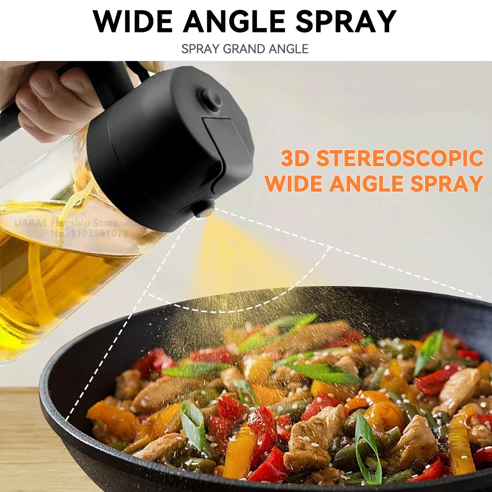 Oil Spray & Pour Bottle – Cooking & BBQ Dispenser