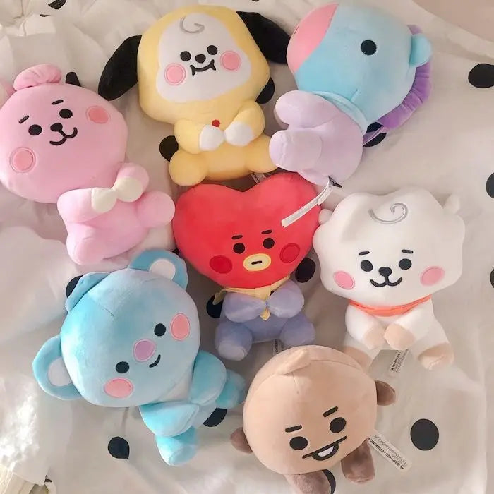 10–12cm Bts Kawaii Plush Doll – Bandai Backpack Toy & Gift