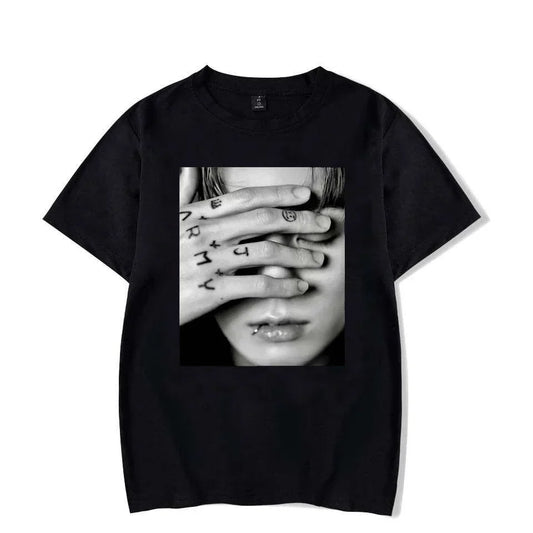 Jungkook Graphic Tee - Oversized Kpop Gothic Streetwear