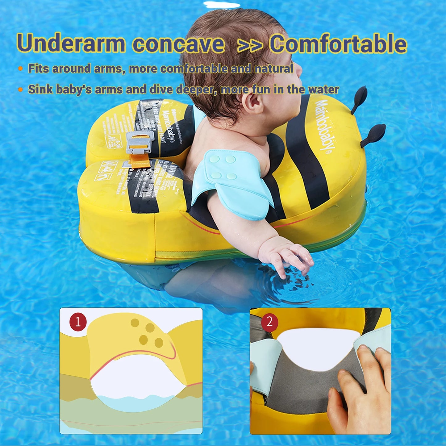 Mambobaby Float with Canopy – Swimming Trainer for Infants