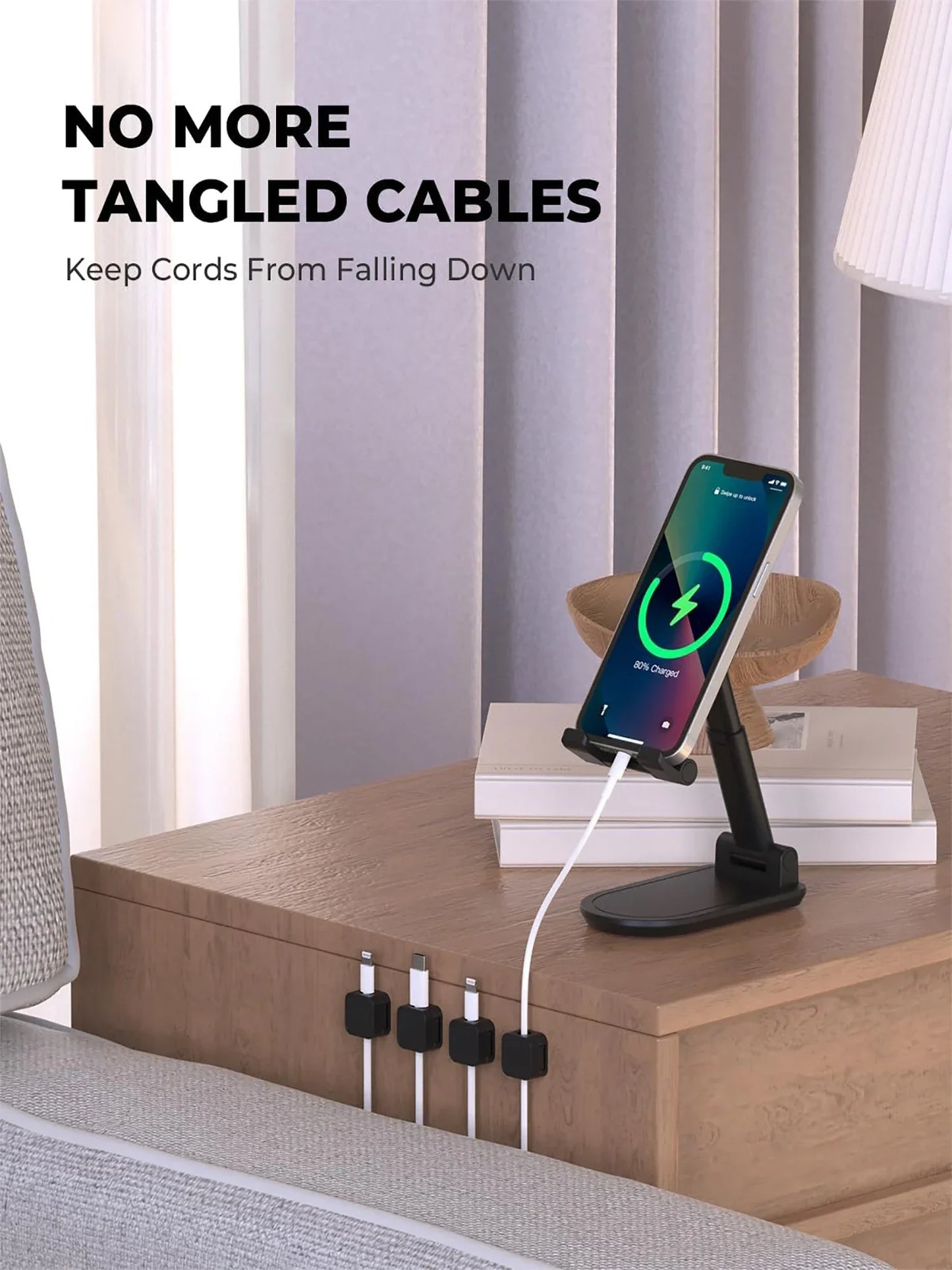 Magnetic Cable Clips – Adjustable Cord Organizer