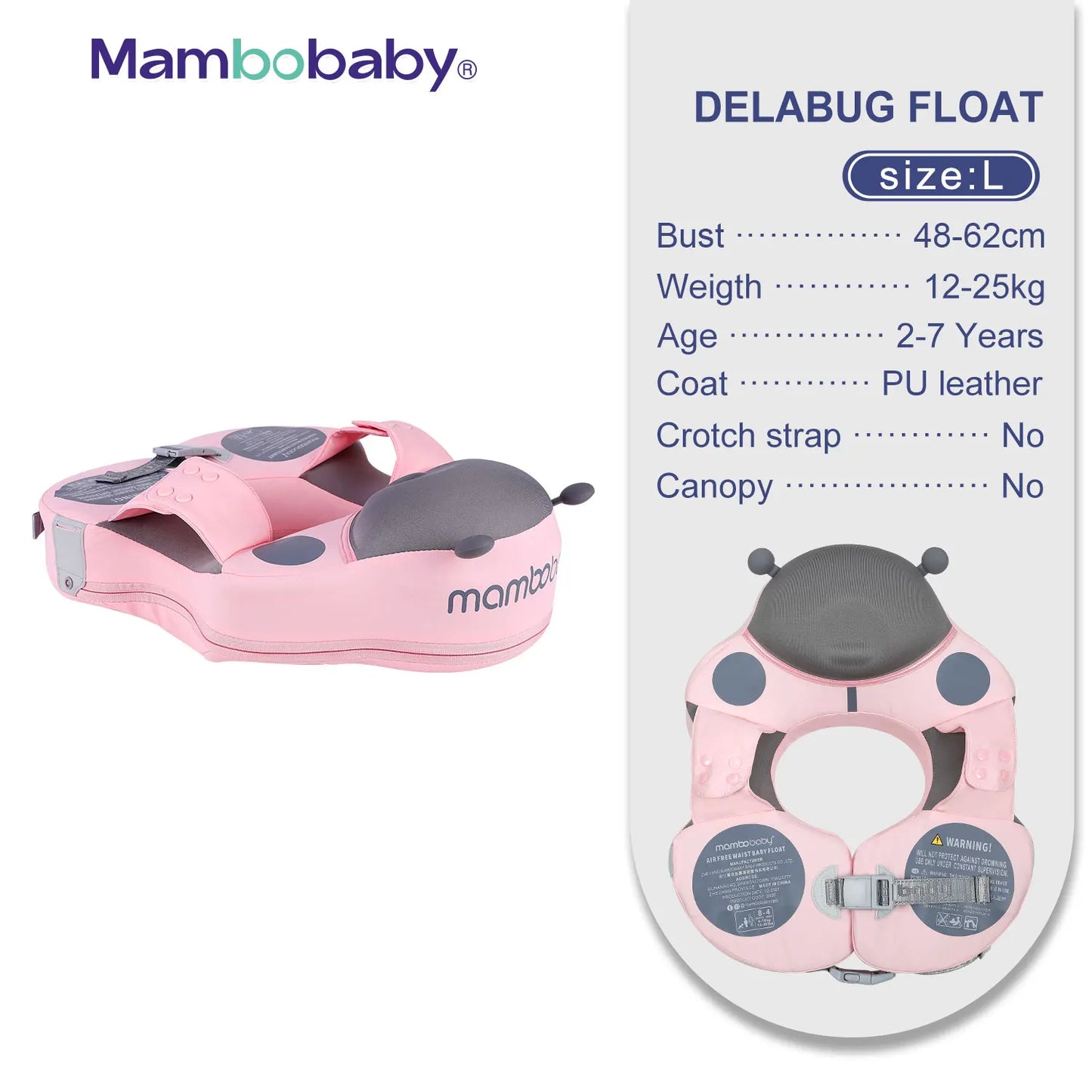 Mambobaby Float with Canopy – Swimming Trainer for Infants
