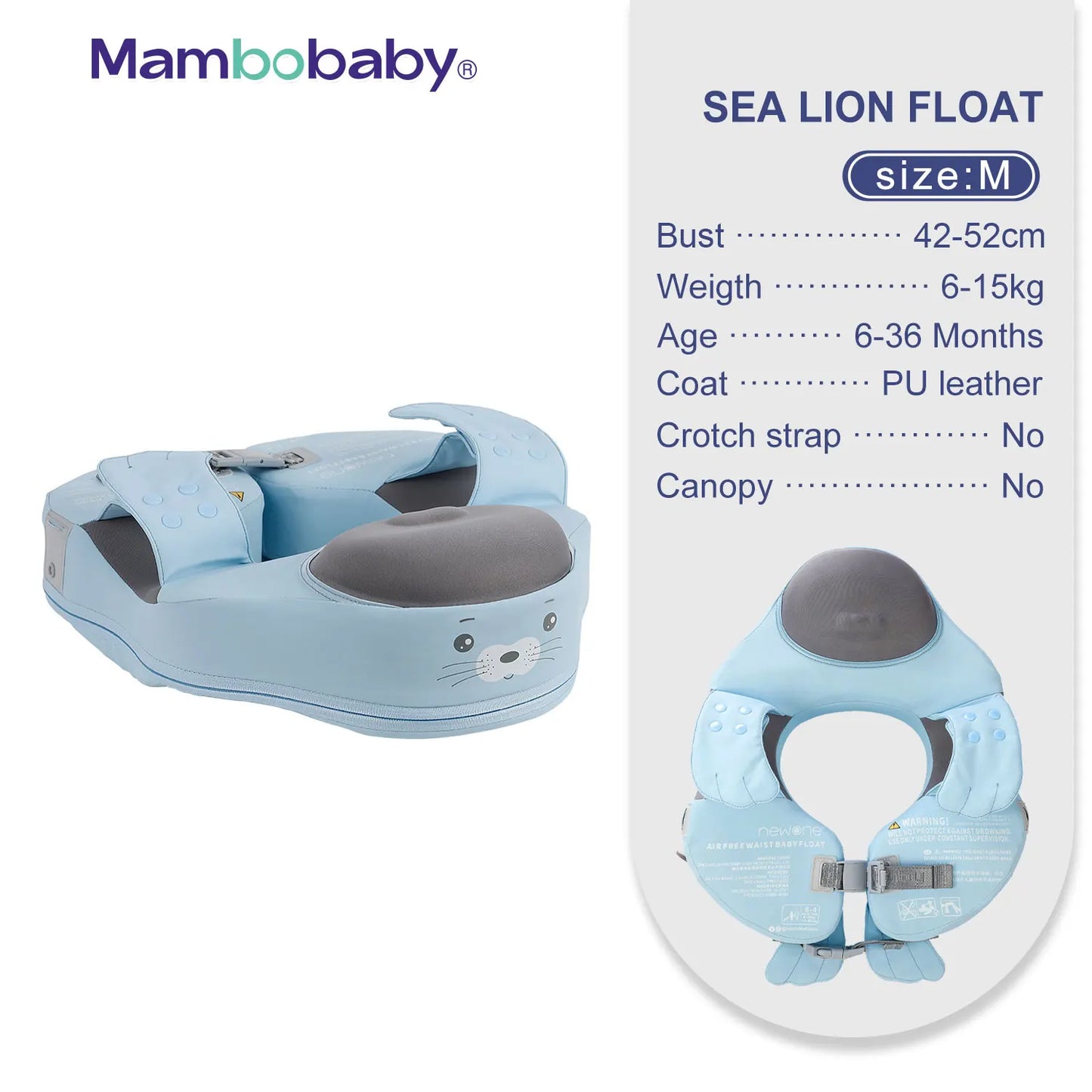 Mambobaby Float with Canopy – Swimming Trainer for Infants