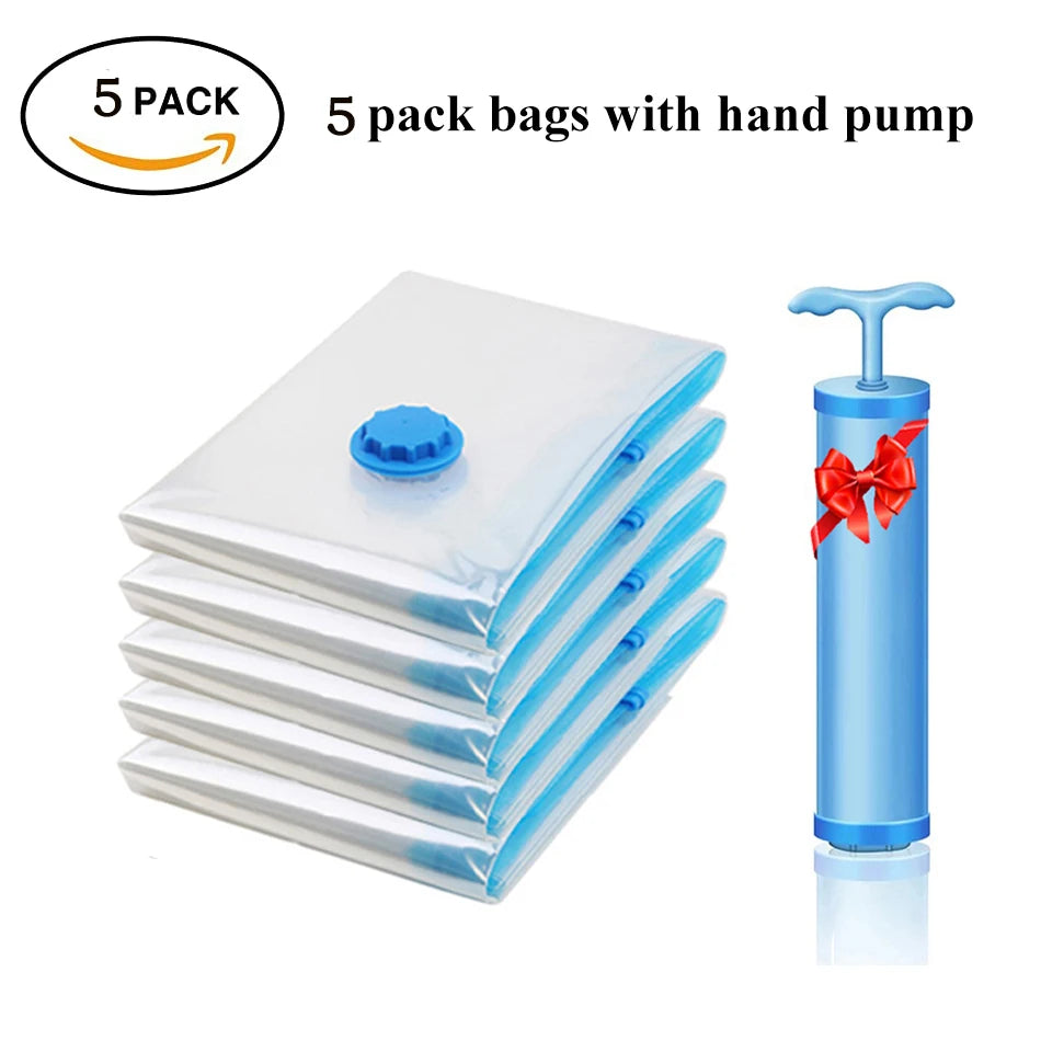 5-Pack Vacuum Storage Bags – Space Saver Bags
