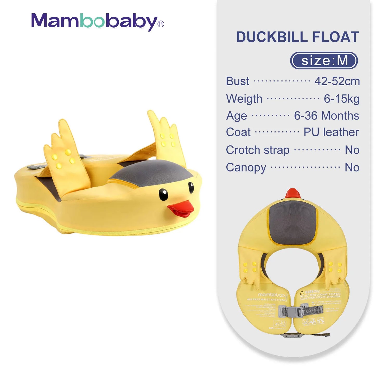 Mambobaby Float with Canopy – Swimming Trainer for Infants