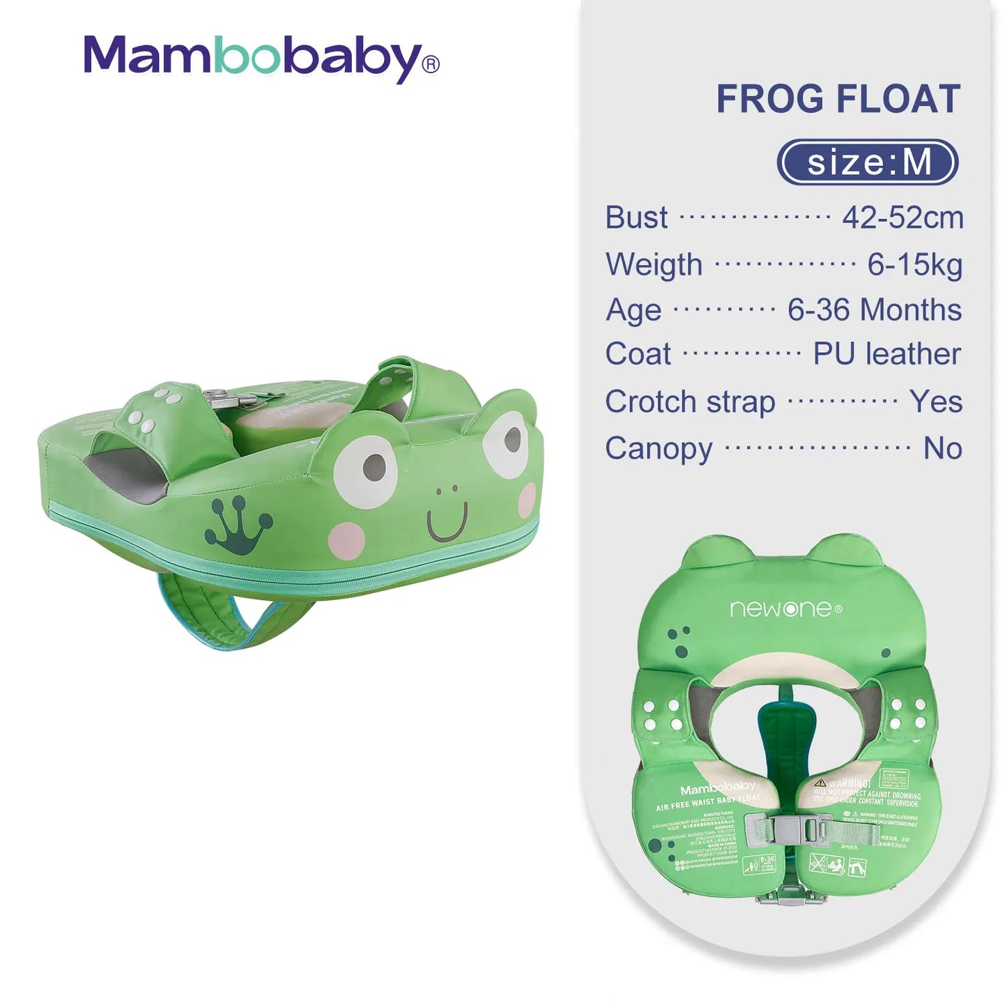 Mambobaby Float with Canopy – Swimming Trainer for Infants
