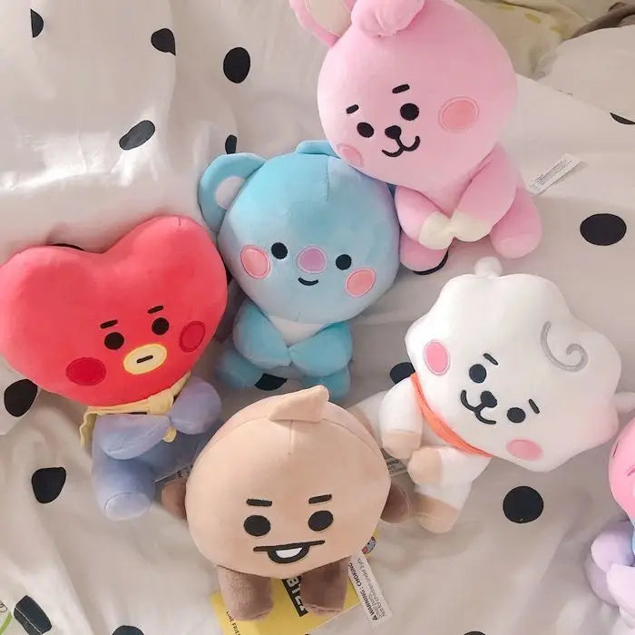 10–12cm Bts Kawaii Plush Doll – Bandai Backpack Toy & Gift