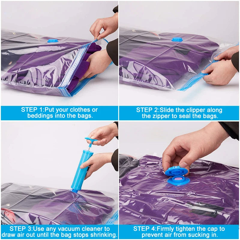 5-Pack Vacuum Storage Bags – Space Saver Bags