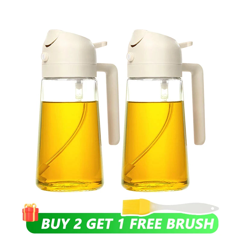 Oil Spray & Pour Bottle – Cooking & BBQ Dispenser