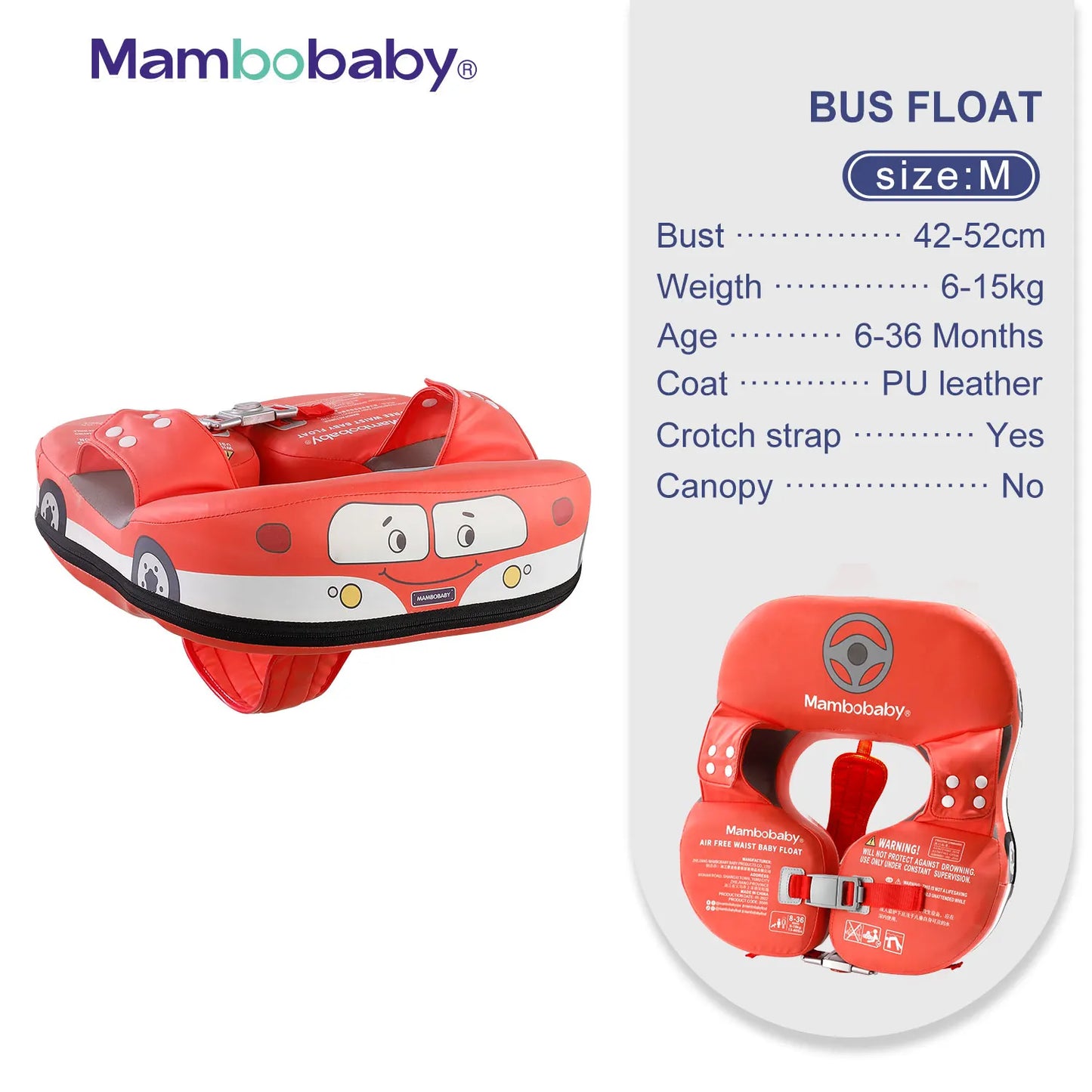Mambobaby Float with Canopy – Swimming Trainer for Infants