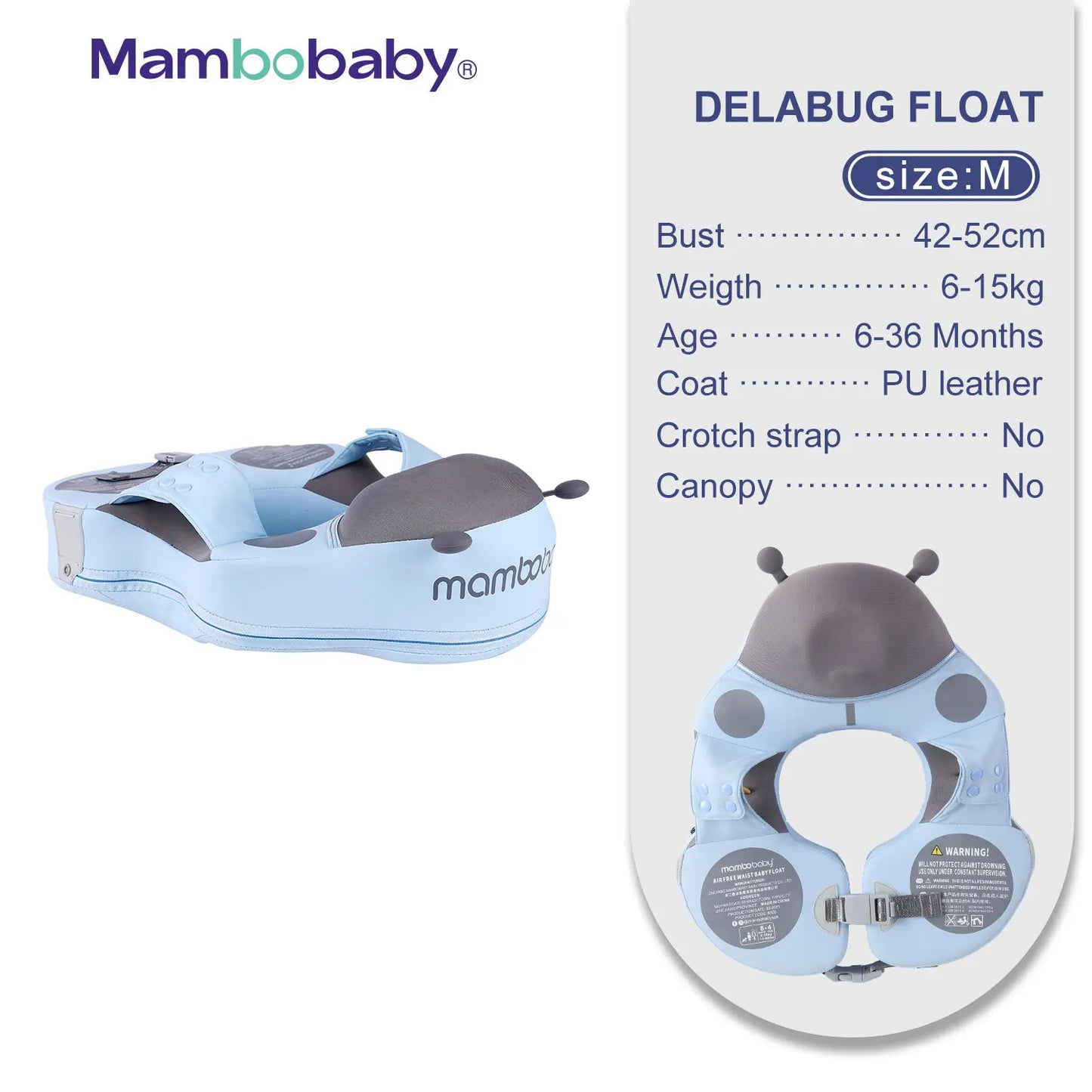 Mambobaby Float with Canopy – Swimming Trainer for Infants
