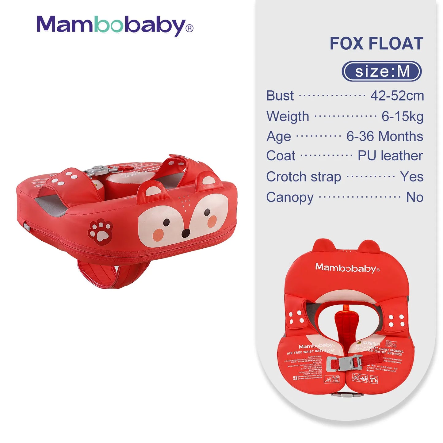 Mambobaby Float with Canopy – Swimming Trainer for Infants