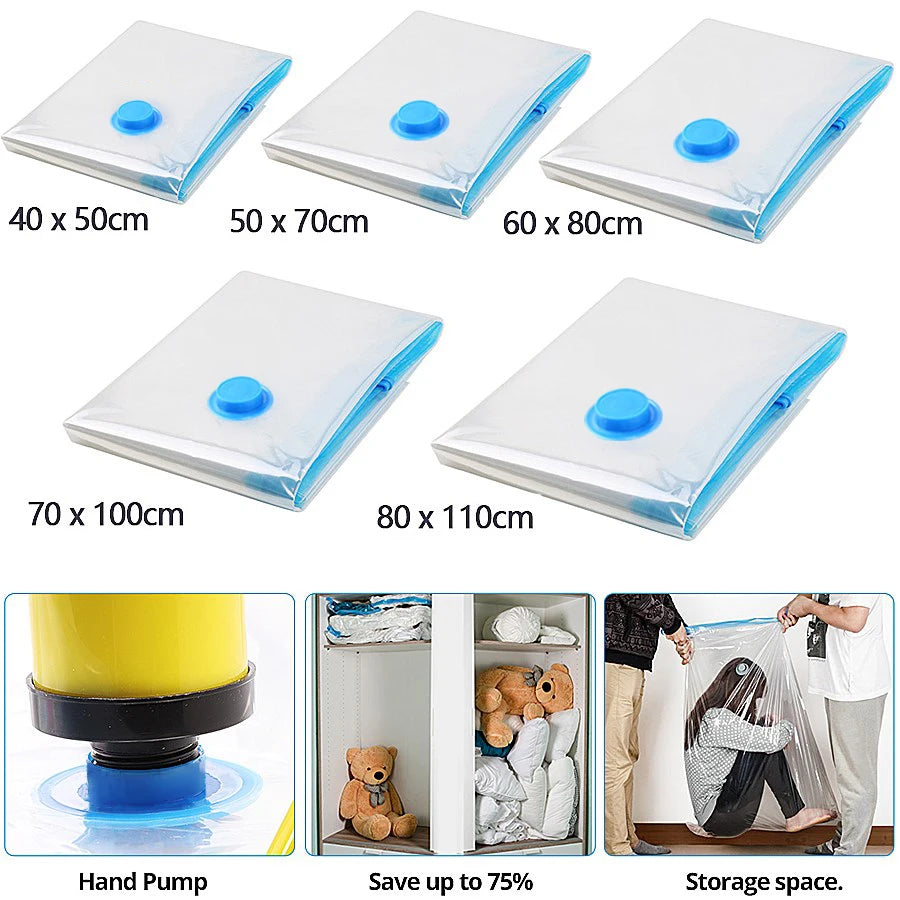 5-Pack Vacuum Storage Bags – Space Saver Bags